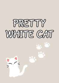 PRETTY WHITE CAT Theme-BEIGEj