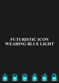 futuristic icon wearing blue light