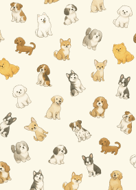 Cute Dog Illustration.