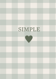 SIMPLE HEART -check green-
