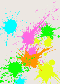 Random fluorescent ink splashes