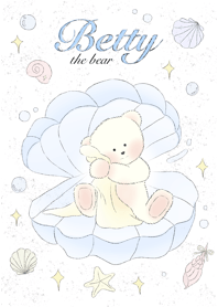 Betty the Bear: Ocean Hug ( pastel )
