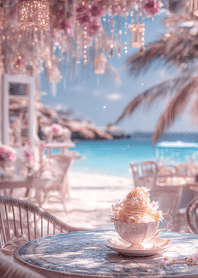 Purple Dreamy Seaside Cafe