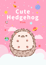 misty cat-Cute Hedgehog Galaxy pink