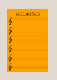MUSIC COLOR NOTEBOOKj-ORANGE-BEIGE