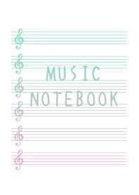 GRADIENT MUSIC NOTEBOOK-WHITEj