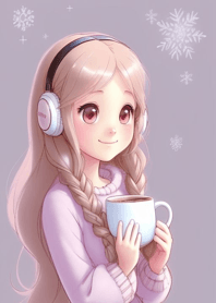 Afternoon coffee time-Sweet girl 2608f9