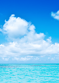 Refreshing turquoise sea from Japan