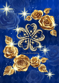 Fortune up Gold Rose & Gold Clover Blue