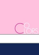 COLORS*pink&navy&white