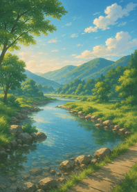 Clear River Valley Summer Light