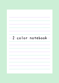 2 COLOR NOTEBOOKj-PURPLE&GREEN-LIGHTMINT