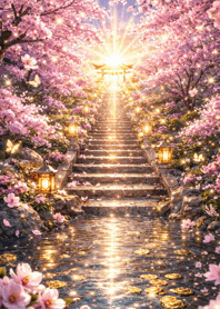 櫻花與鳥居｜灑落光之階#8