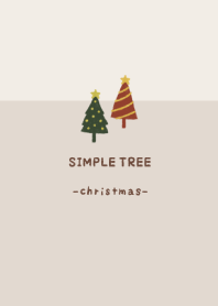 SIMPLE TREE -dull christmas colors-