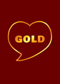 SIMPLE HEART -GOLD&RED-