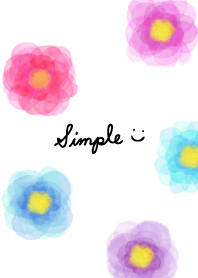 カラフルお花柄水彩