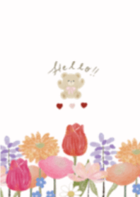 ♡かわいいくま♡〜flower〜