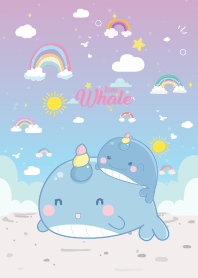 Whale Unicorn Cute Rainbow Sweet