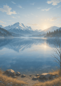 Sunrise Wildflower Mountain Slope