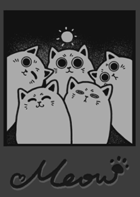 Meow J (monochrome) - gray (bw2)