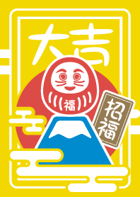 Daruma on Mt. Fuji / YELLOW