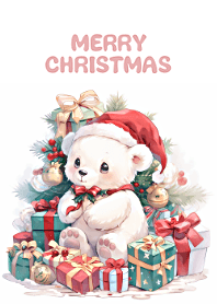 Christmas white bear