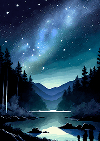 Beautiful starry night view#1148
