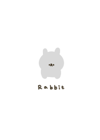 Gray rabbit and white.