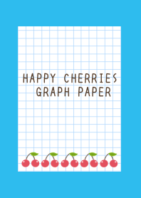 HAPPY CHERRIES GRAPH PAPER/BLUE/GREEN