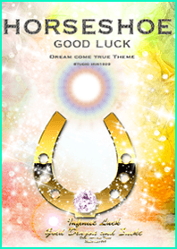 Horseshoe good luck pink diamond