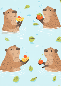 可愛的水豚好朋友