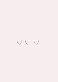 シンプルハート．ピンクと白