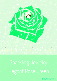 Sparkling Jewelry Elegant Rose Green