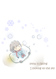 snow is falling, so beautiful.