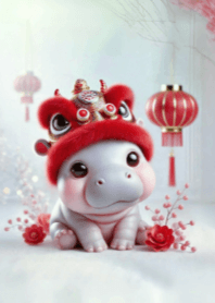 Chubby Hippo in Chinese New Year V.6