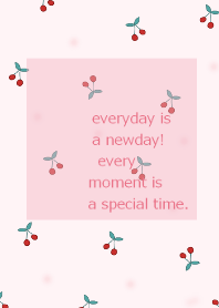 cherry pattern /light pink