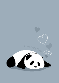 Cute Baby Panda - Dusty Blue 2