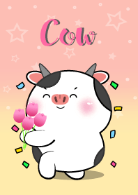 Little Cow  In Pastel Theme