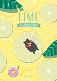 Lime bear's vacation