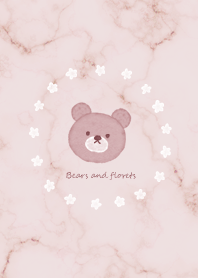 可愛いクマと小花♬ピンクパープル05_2