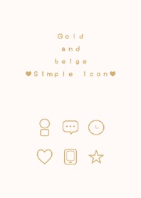 Gold and beige Simple icon