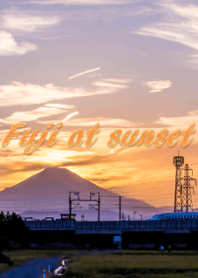 夕焼けの富士