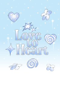 Y2K Love to Heart Blue