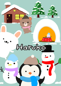 Haruko Cute Winter illustrations