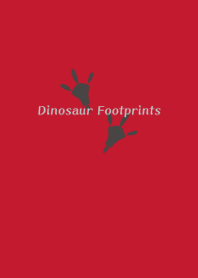 Dinosaur Footprints -elegant red-