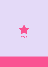 Simple Lucky Star- Vivid Pink&Baby PK PU