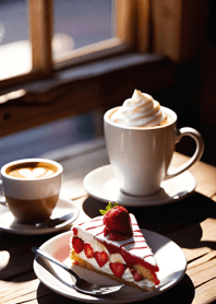 Coffee strawberry chocolate cake F64e00