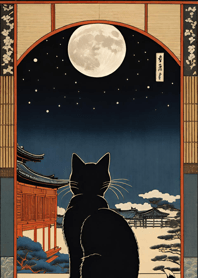 Cat under the Moon dF2697