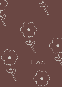シンプル　flower レッド