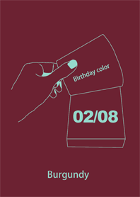 Birthday color February 8 simple